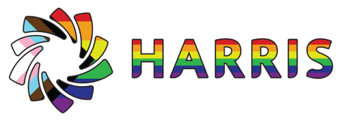 Harris Logo Pride Black Outline